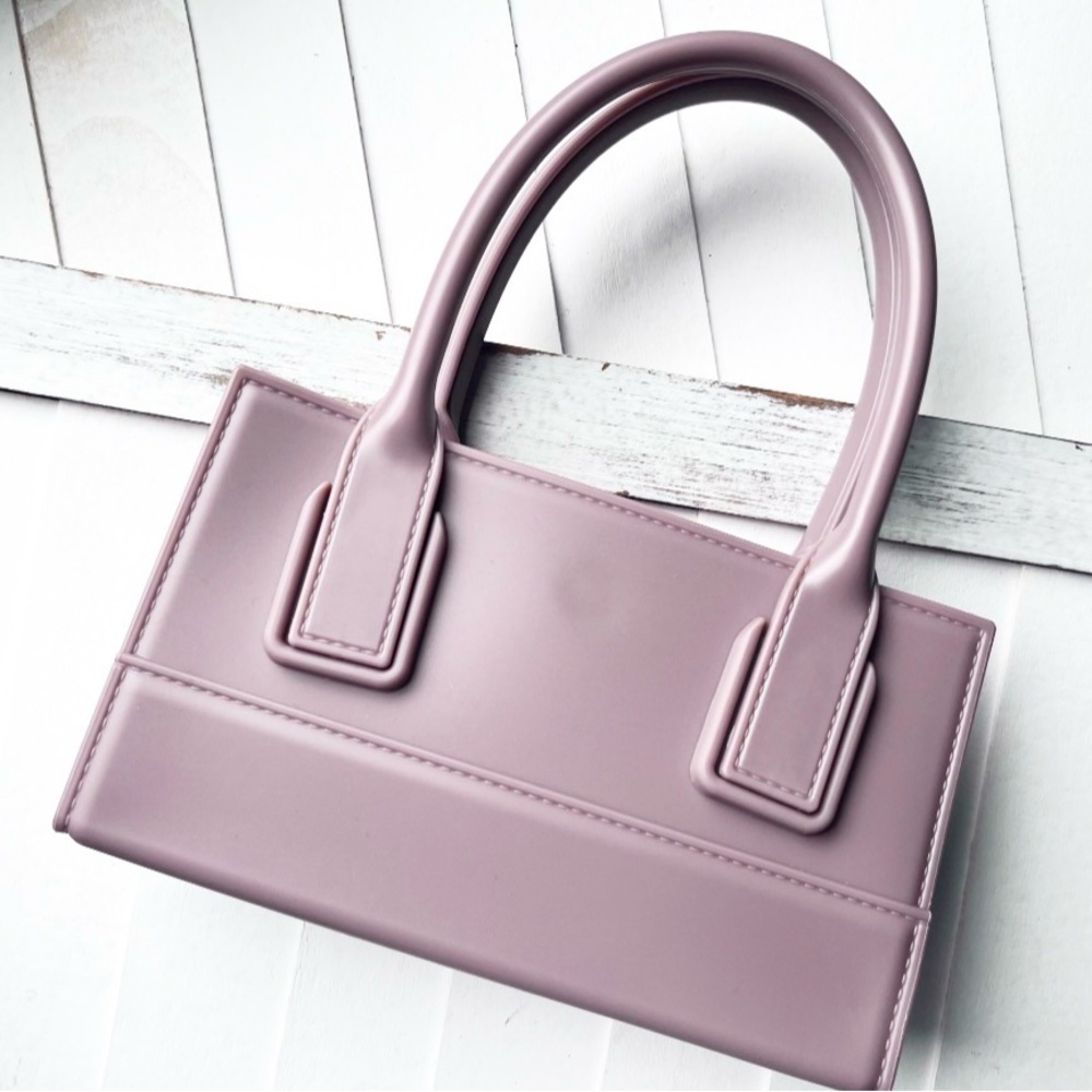 New Stylish Mauve Tote Bag with Top Handles and Removable Strap